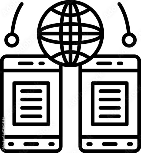 Mobile Phone Icon Vector Element