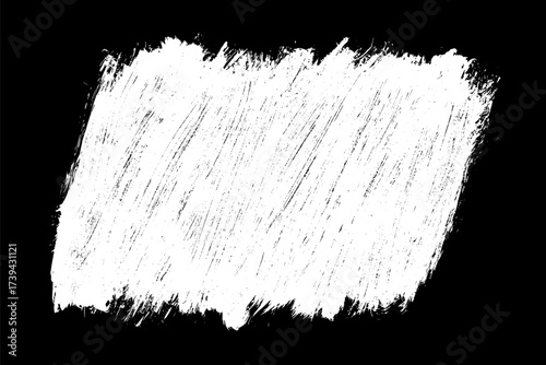 Scribble hand drawn in chalk on black background. Monochrome stain element. Digitally generated image. Vector illustration, Eps 10.