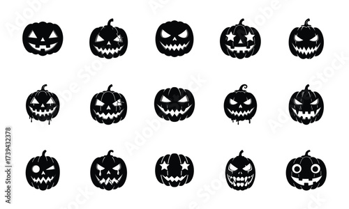 Halloween Pumpkin Silhouette Designs Scary, Spooky and Festive