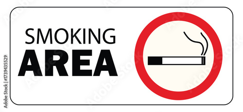 smoking area sign board