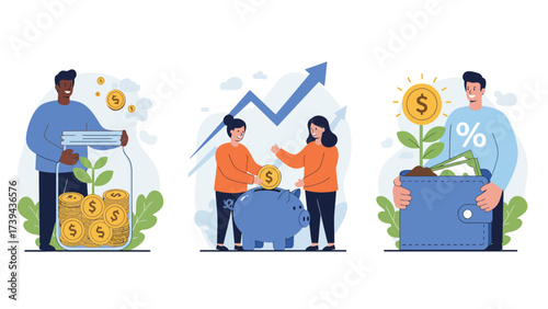 Financial Growth, Savings, And Investment Concepts