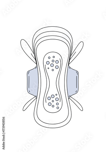 Understanding the design and functionality of a feminine hygiene sanitary pad for menstrual flow management.