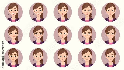 Diverse Female Avatar Expressions: A Comprehensive Collection of Emotions for Digital Communication