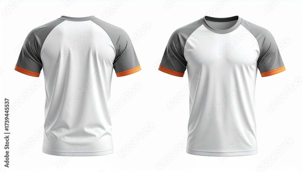 Naklejka premium Raglan T-Shirt Design Front and Back