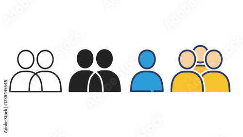 Diverse People Icons Collection Vector Illustration for User Profiles and Social Networks