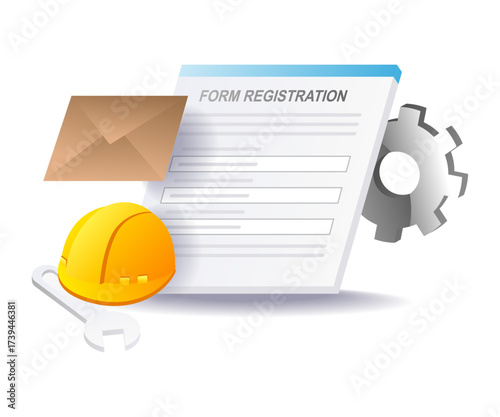 online registration form setup for digital application and user database