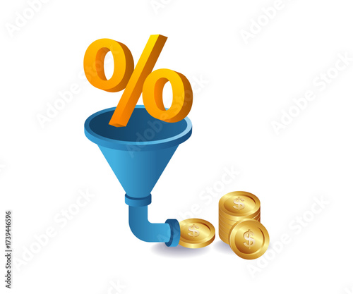 money output from the funnel filter concept