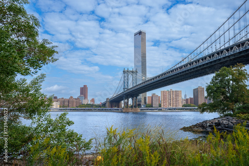 Manhattan Bridge between Manhattan and Brooklyn during sunset, NewYork city, New York, United States of America, USA, 4k, wallpaper desktop 