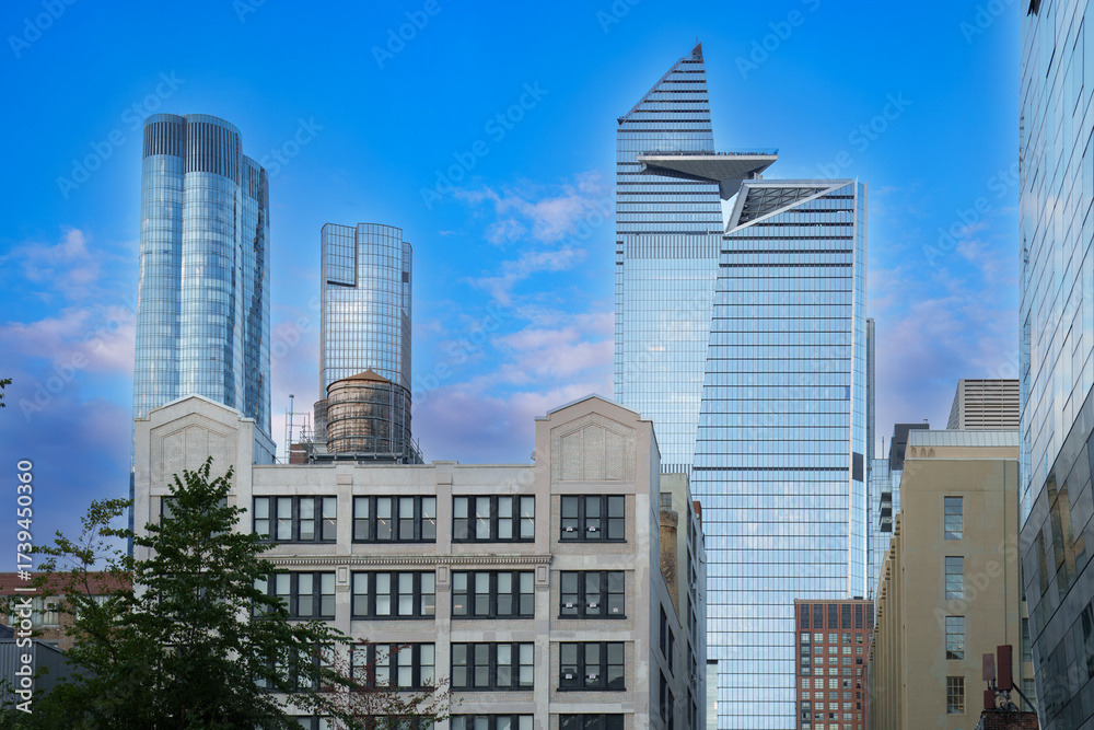 Fototapeta premium New York, Edge- highest outdoor sky deck in the Western Hemisphere located at 30 Hudson Yards.
