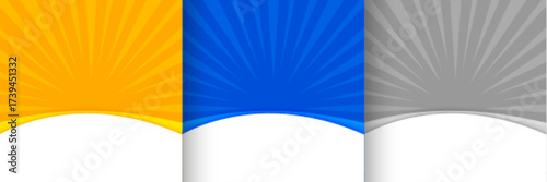 abstract sunburst background in yellow blue and gray shade