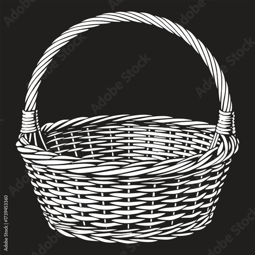 empty wicker basket