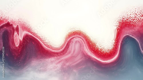 Abstract liquid background with red and blue shades in motion design