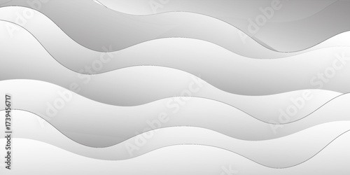 Abstract grey smooth textile waves background. Vector design