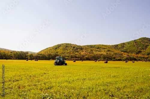 tractor in field