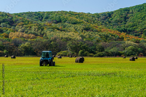 tractor in field