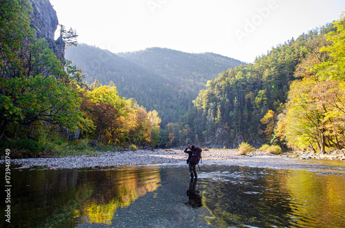 man on the lake