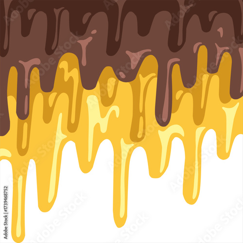 hot melt cheesy, choco cheese flat melting,Chocolate drip background, hot cocoa flow, sweet dessert vector, 
milk drop illustration, brown liquid wave, melting chocolate cartoon,