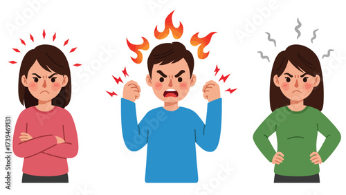 Stages Of Anger And Frustration: Diverse Emotional Expressions