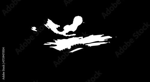 Dramatic cloudscape with striking white formations, evoking power and serenity, perfect for backgrounds or nature-themed designs, a scalable vector art.