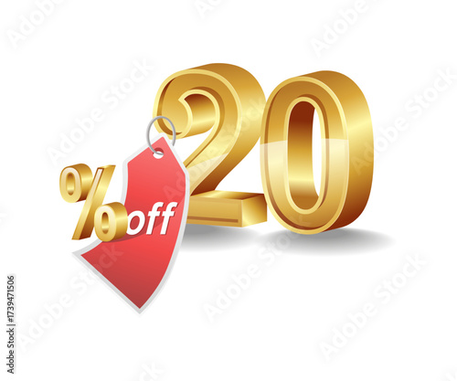 illustration with a  discount shopping theme