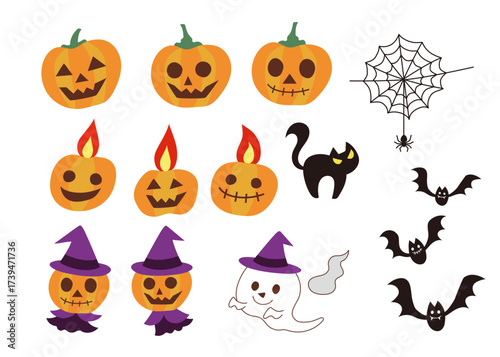 ハロウィンのイラストセット1