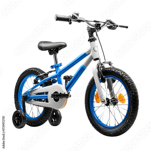 Kids Explore Safely Training Wheel Bike. PNG