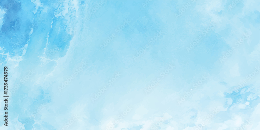 Fototapeta premium Watercolor painting in shades of light blue evoking a sense of tranquility