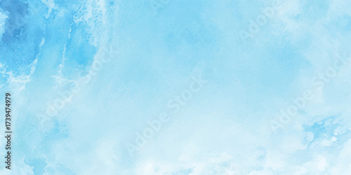 Watercolor painting in shades of light blue evoking a sense of tranquility