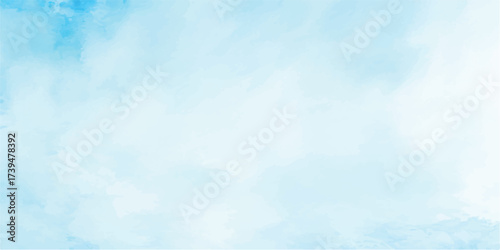 Abstract light blue watercolor background with soft pastel colors ideal for design