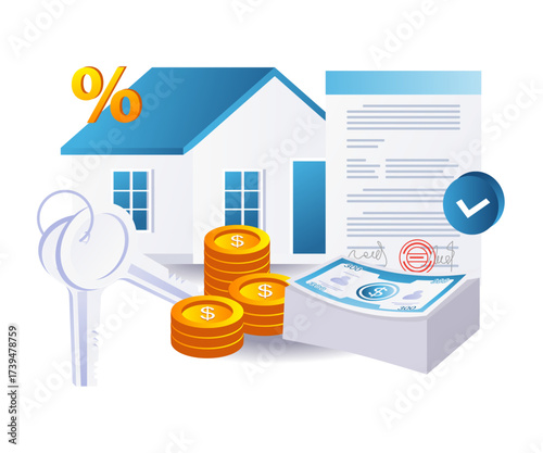 home with money symbol representing property investment and business finance