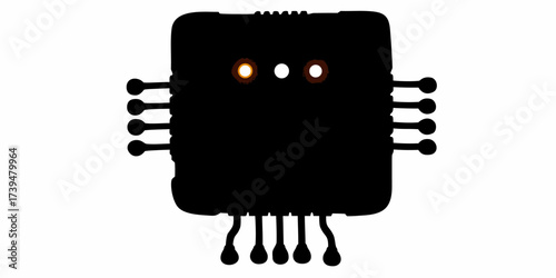 Sleek central processing unit with pins for tech projects, showcasing modern microchip engineering for semiconductor industry uses and innovation in technology