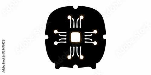 Modern technology design featuring a futuristic circuit board, perfect for technology, engineering, and innovative designs in your next project