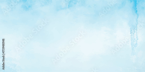 Abstract watercolor background with light blue and white colors seamless design
