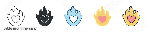 Passion Icon Set Multiple Style Collection