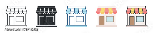 Market Icon Set Multiple Style Collection