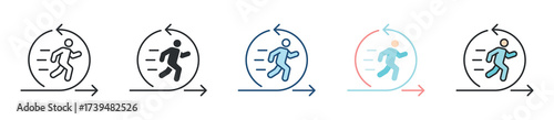 Agility Icon Set Multiple Style Collection