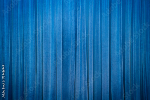 Blue Velvet Curtain Background