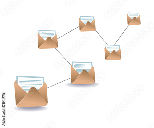 email network symbol representing digital communication and online connectivity