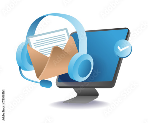 email customer service support symbolizing online communication and assistance