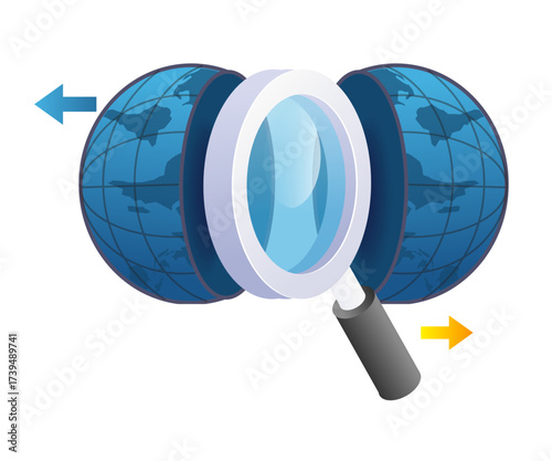 earth analysis symbol representing geology and natural science