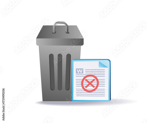 digital waste files representing junk data concept