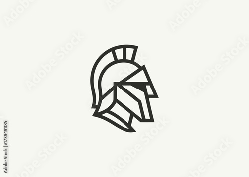 A line art logo of a Spartan warrior, symbolizing discipline, strength, and resilience