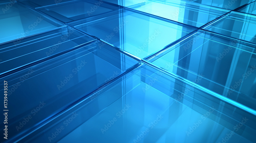 Obraz premium ガラスのような青の抽象背景テクスチャ 
