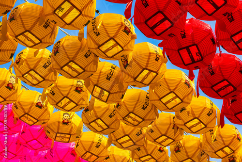 Paper lamps at Bongeunsa Temple, Seoul, Republic of Korea