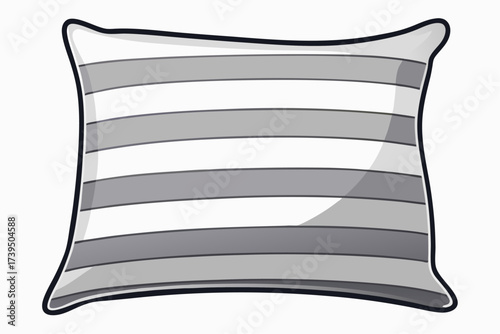 Soft fabric cushion on white background for bedroom decor and comfort