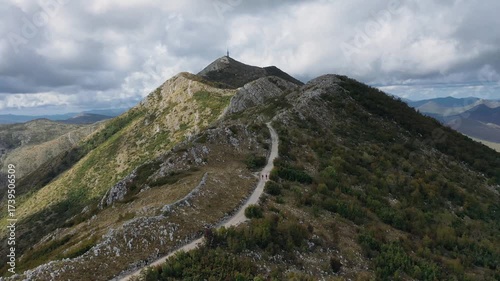 Aerial perspective of mount of Leotar, Herzegovina