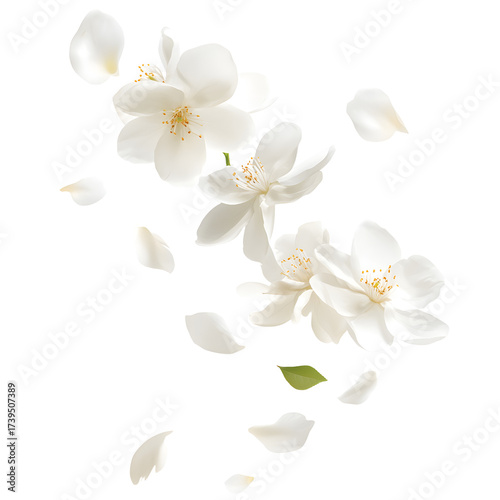 Elegant White and Transparent Musk Blossom and Flowers Image for Professional Use