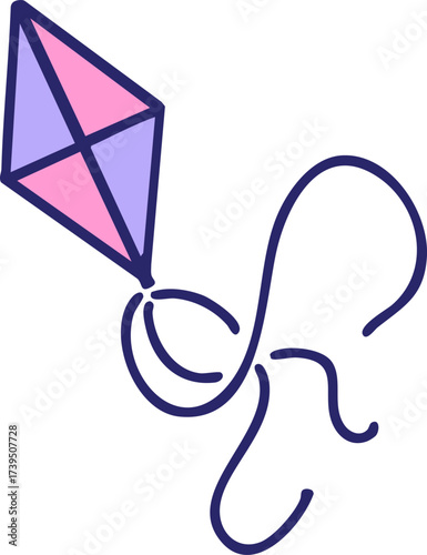 brazil traditional kite in air in bright neon color