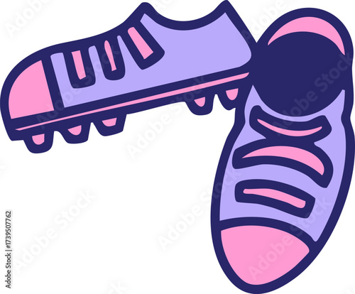 brazilian style soccer boots together in bright neon color
