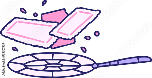 frying up some brazilian pastels in bright neon color